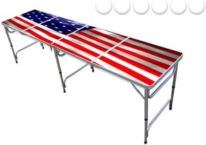 PartyPongTables.com American Flag Beer Pong Table with Lights
